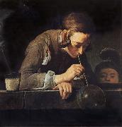 Jean Baptiste Simeon Chardin Boy Blowing Bubbles oil painting